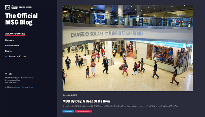 Madison Square Garden Blog