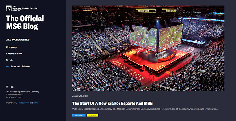 Madison Square Garden Blog